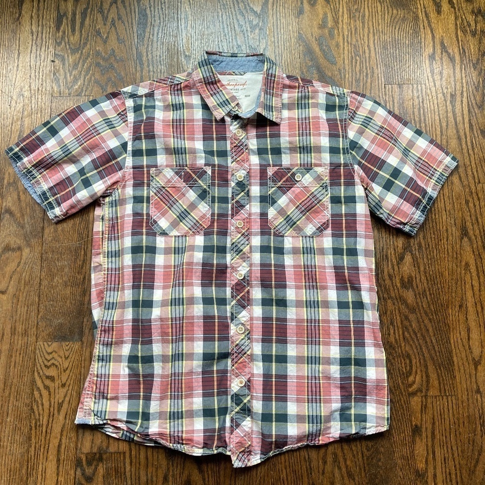 Original WeatherProof  Vintage  /plaid / Button down shirt/100% cotton- medium